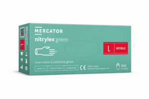 Rękawiczki nitrylowe green L
